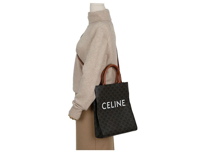 Cabas Céline Borsa Tote Verticale Small Tan - vista 11