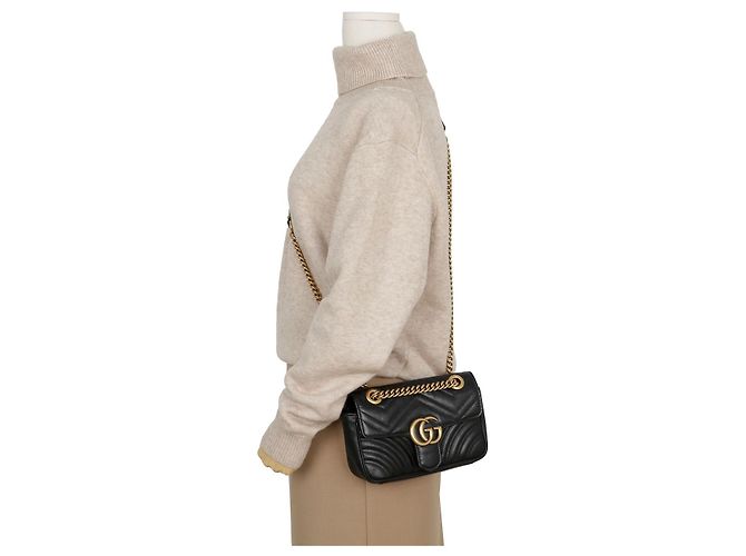 Gucci Borsa a tracolla mini GG Marmont - vista 16