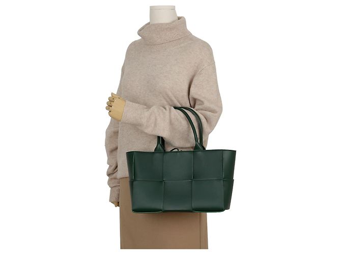 Bottega Veneta Borsa Tote Arco Green Piccola - vista 11
