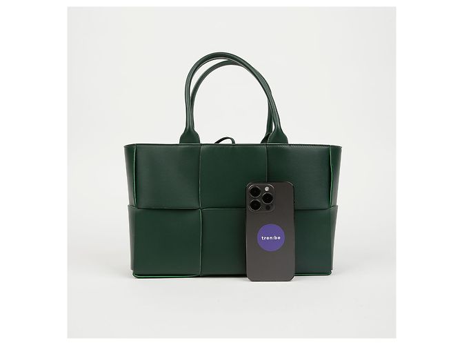 Bottega Veneta Borsa Tote Arco Green Piccola - vista 9