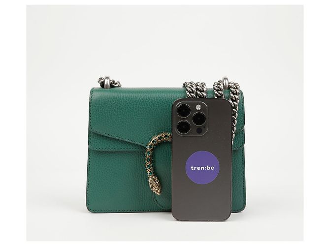 Gucci Borsa a tracolla Mini Dionysus in pelle Emerald - vista 12