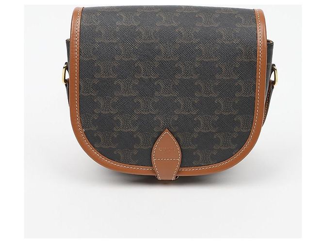 Céline Borsa Triope Canvas Medium Polka Bag Tan - vista 2