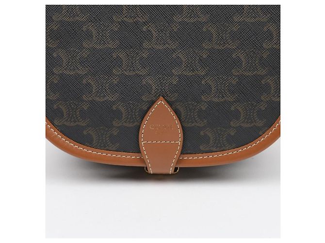 Céline Borsa Triope Canvas Medium Polka Bag Tan - vista 3