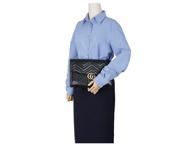 Gucci Clutch GG Marmont Matelassé Black - vista 19