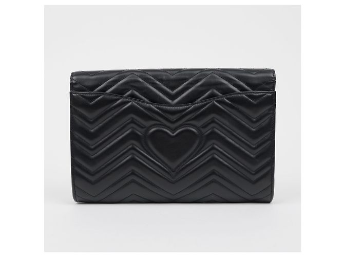 Gucci Clutch GG Marmont Matelassé Black - vista 3