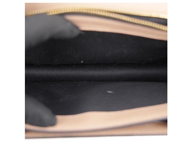 Marni Borsa a tracolla Trunk Medium in pelle Saffiano Brown Sugar - vista 13