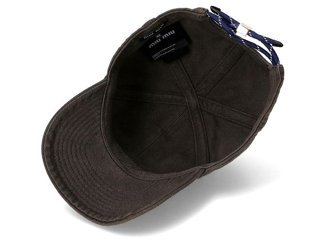 Miu Miu Gorra de béisbol de denim Logo - vista 10