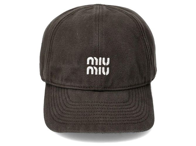 Miu Miu Gorra de béisbol de denim Logo - vista 2
