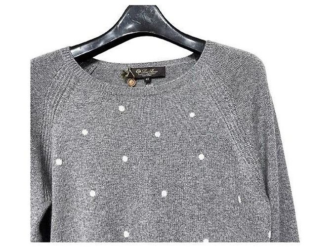 Loro Piana Baby Cashmere Strick in Grau für Damen - Ansicht 4