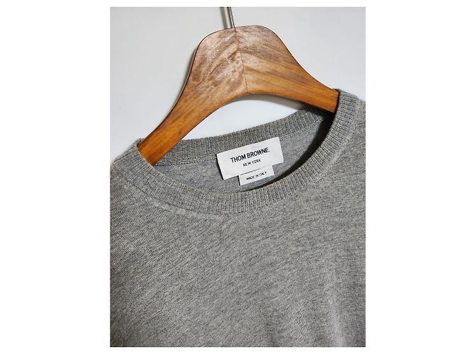 Thom Browne Diagonale Armbinde aus grauer Wolle - Ansicht 2
