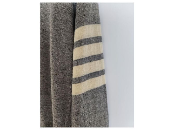 Thom Browne Diagonale Armbinde aus grauer Wolle - Ansicht 3