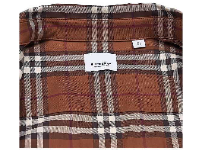 Burberry Abito camicia vintage in cotone a quadri - vista 9
