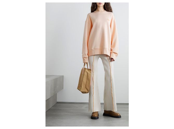 Acne Sweatshirt aus Bio-Baumwoll-Jersey mit Applikation - Ansicht 2