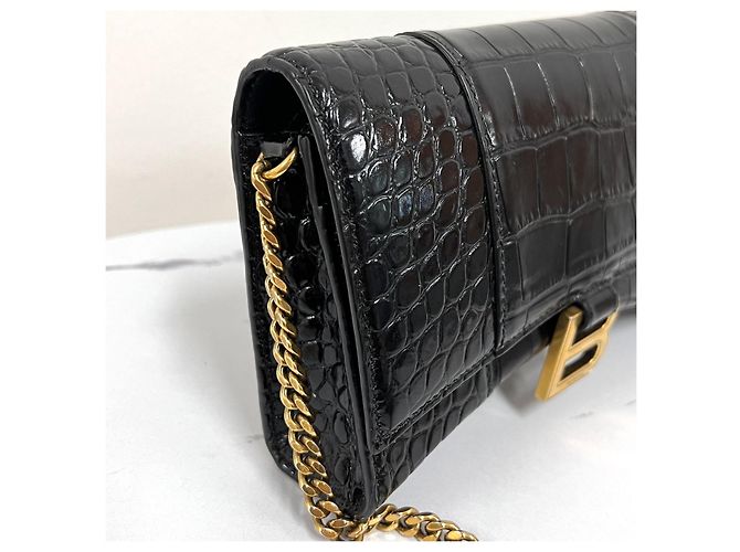 Balenciaga Borsa crossbody con catena Nera - vista 10