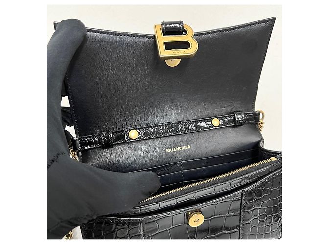 Balenciaga Borsa crossbody con catena Nera - vista 12