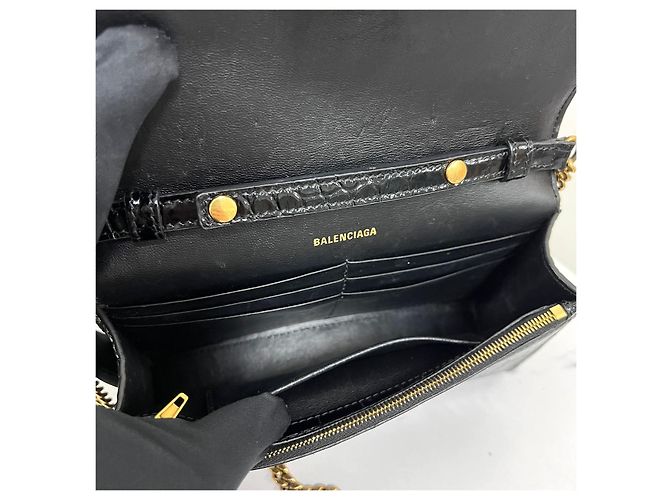Balenciaga Borsa crossbody con catena Nera - vista 13
