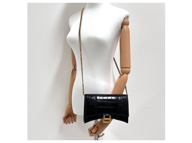 Balenciaga Borsa crossbody con catena Nera - vista 3