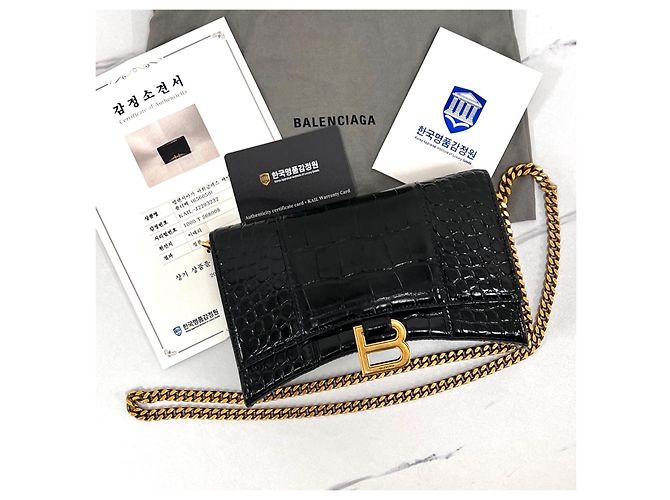 Balenciaga Borsa crossbody con catena Nera - vista 6