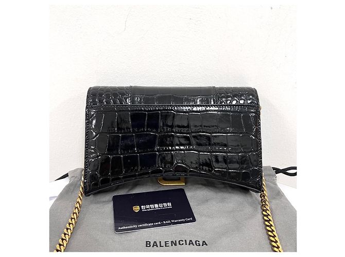 Balenciaga Borsa crossbody con catena Nera - vista 9