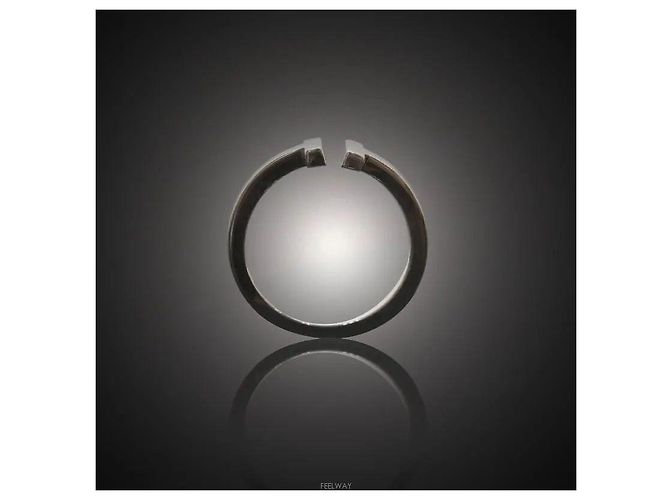 Tiffany & Co Anello Quadrato Oro Bianco Misura - vista 2
