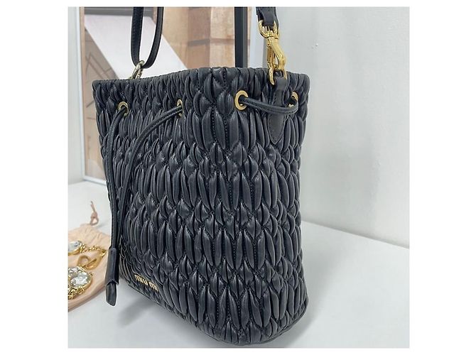 Miu Miu Borsa a tracolla Bucket Matelassé Crystal - vista 4