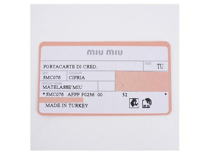 Miu Miu Tarjetero AFPP Matelassé - vista 13