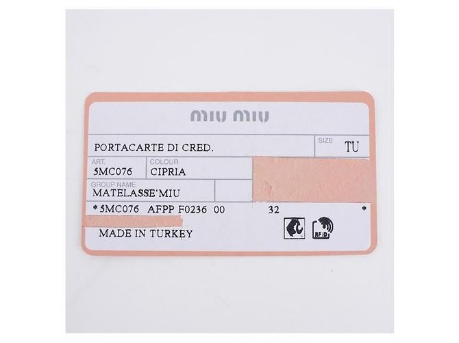Miu Miu Tarjetero AFPP Matelassé - vista 6