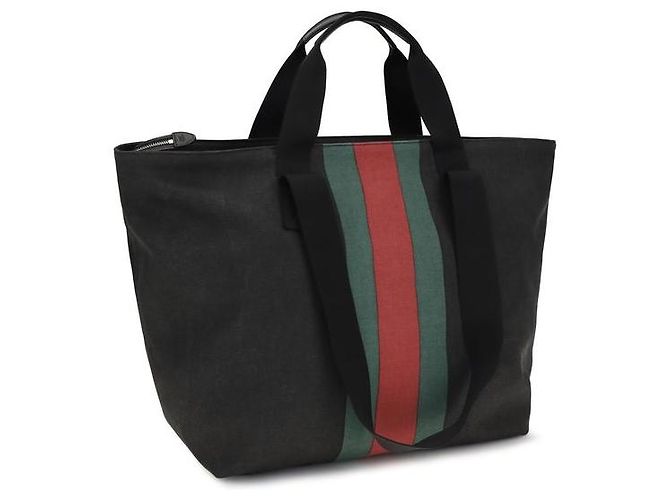 Gucci Borsa a tracolla in tessuto nera - vista 3