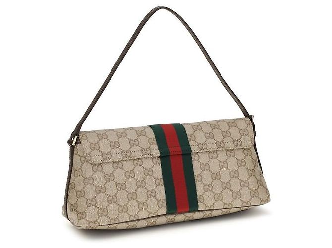 Borsa a spalla Gucci Madison Medium Beige in tessuto GG - vista 3