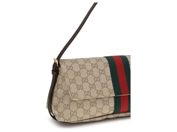 Borsa a spalla Gucci Madison Medium Beige in tessuto GG - vista 4