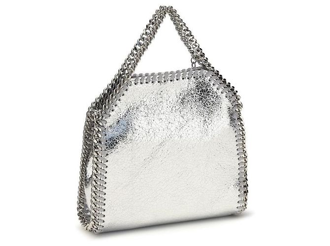 Stella Mc Cartney Borsa in poliestere argento - vista 3