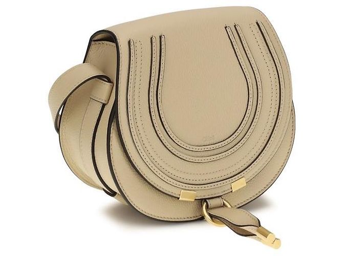 Chloé Borsa a tracolla Bos Taurus in pelle di vitello beige - vista 2