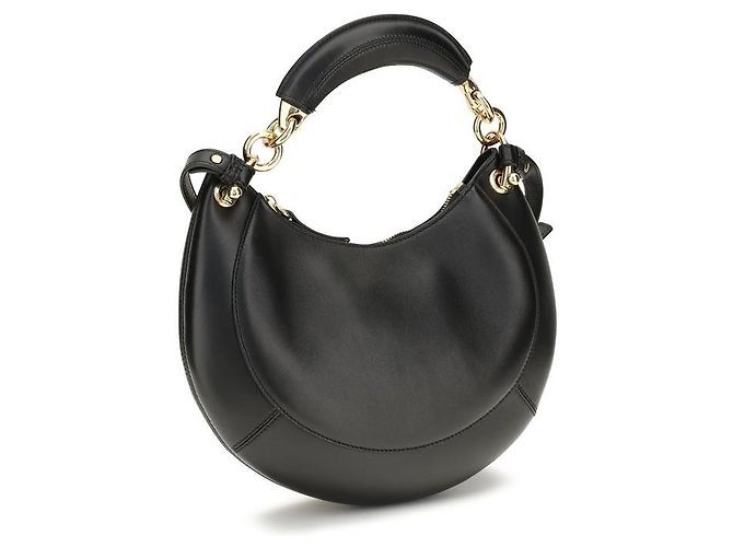 Chloé Borsa a tracolla Bos Taurus in pelle di vitello nera - vista 3