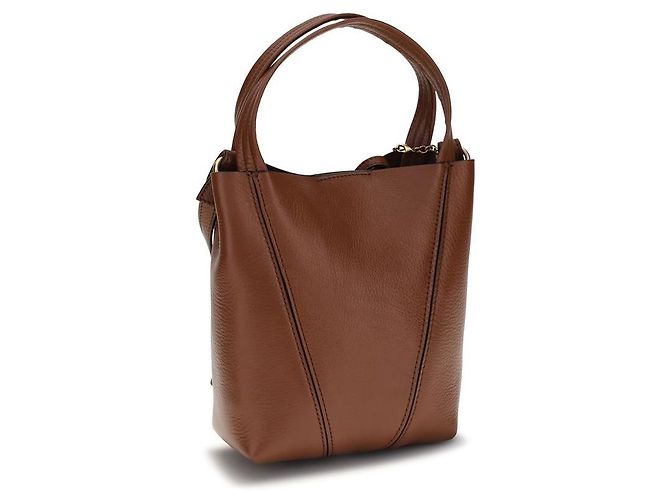 Chloé Borsa a tracolla Bos Taurus in pelle di vitello marrone - vista 3