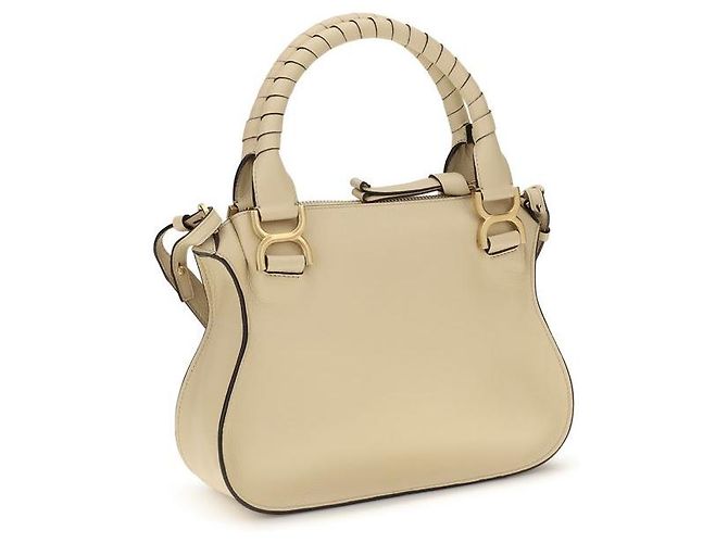 Chloé Borsa Bos Taurus in pelle di vitello beige - vista 3