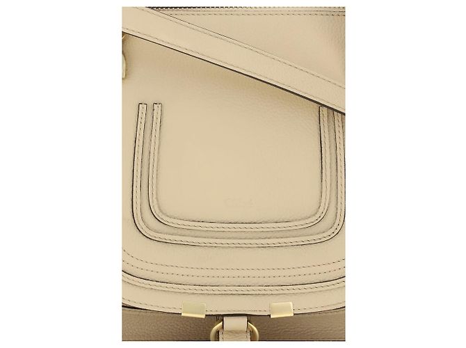 Chloé Borsa Bos Taurus in pelle di vitello beige - vista 4