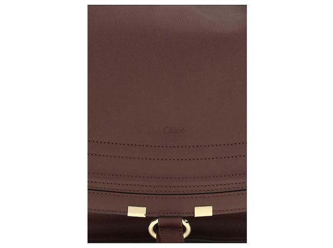Chloé Borsa a tracolla Bos Taurus in pelle di vitello marrone - vista 4