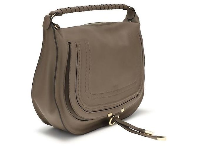 Chloé Borsa a tracolla Bos Taurus in pelle di vitello beige - vista 2