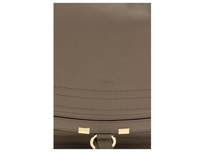 Chloé Borsa a tracolla Bos Taurus in pelle di vitello beige - vista 4