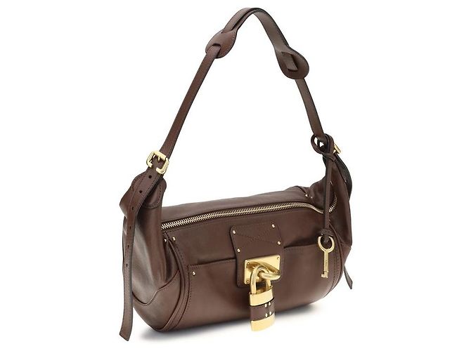 Chloé Borsa a tracolla Bos Taurus in pelle di vitello marrone - vista 2