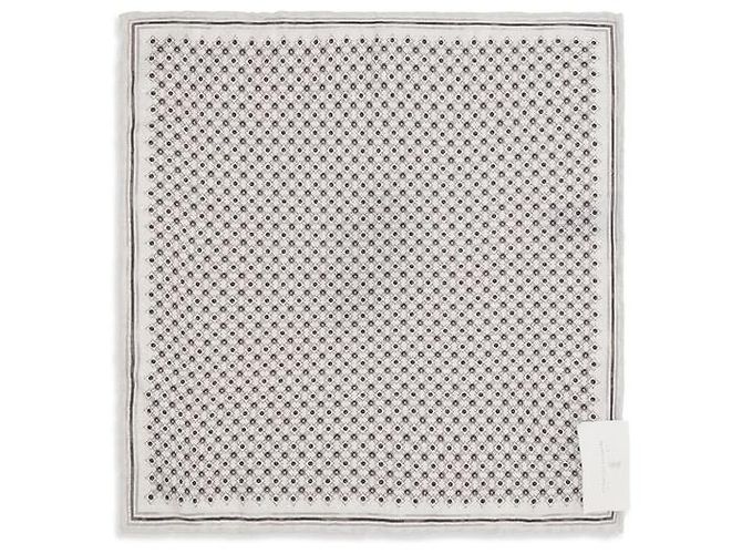 Pochette Brunello Cucinelli in seta con motivo geometrico marrone - vista 2