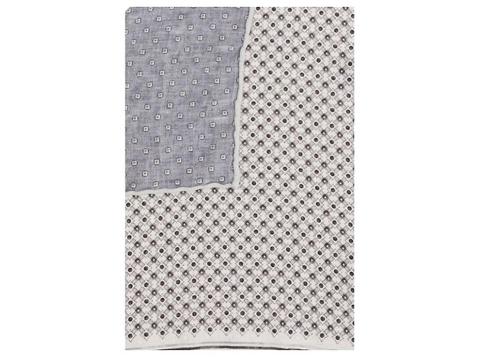 Pochette Brunello Cucinelli in seta con motivo geometrico marrone - vista 3
