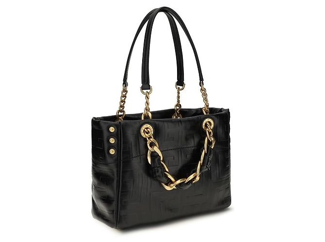 Balmain Borsa a tracolla Bos Taurus in pelle di vitello nera - vista 3