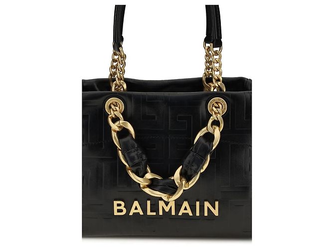 Balmain Borsa a tracolla Bos Taurus in pelle di vitello nera - vista 4