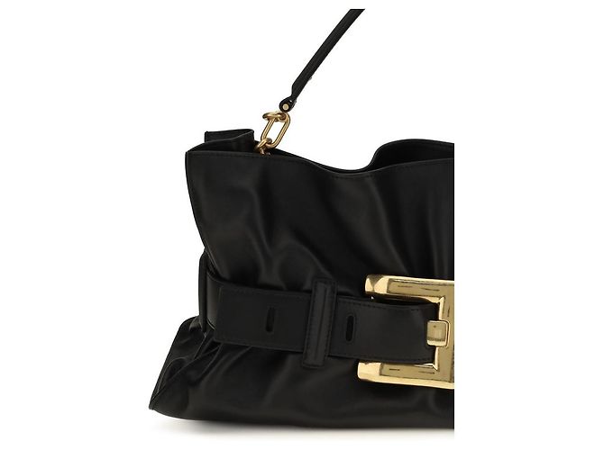 Balmain Borsa Bos Taurus in pelle di vitello nera - vista 4