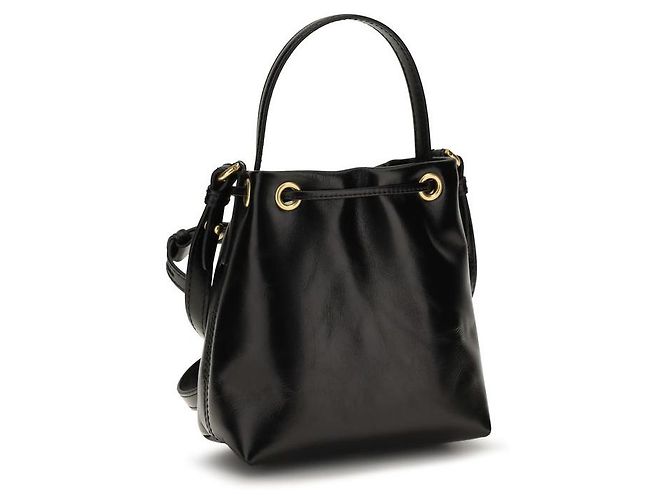 Balmain Borsa Bucket Bos Taurus in pelle di vitello nera - vista 3