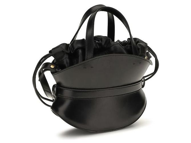 Balmain Borsa a tracolla Bos Taurus in pelle di vitello nera - vista 3