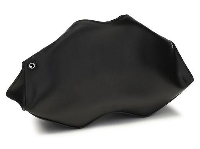 Alexander Mcqueen Clutch Bos Taurus in pelle di vitello nera - vista 3