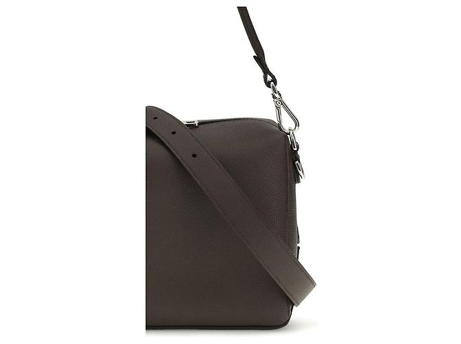 Fendi Borsa a tracolla Bos Taurus in pelle di vitello marrone - vista 4