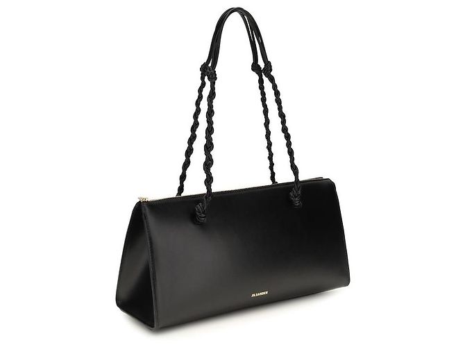 Jil Sander Borsa a tracolla Bos Taurus in pelle di vitello nera - vista 2